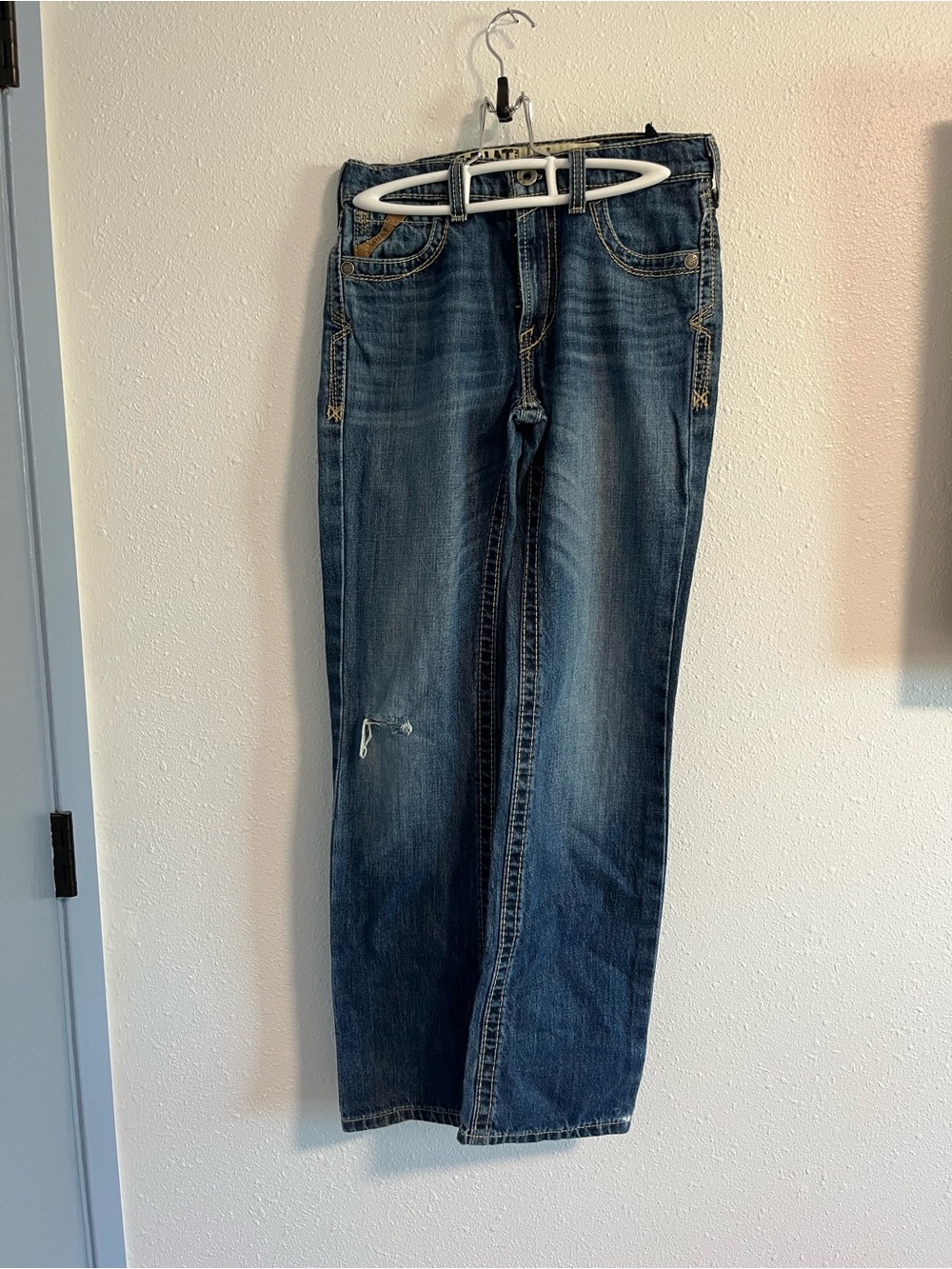 Ariat B5 Slim Boys Dark Blue Straight Leg Jeans Size 14